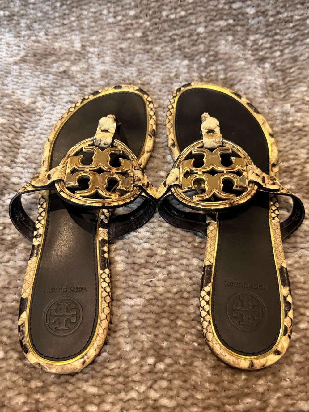 Tory Burch Miller Snakeskin Sandal